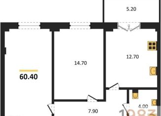 Продажа 2-комнатной квартиры, 60.4 м2, Воронежская область, Цимлянская улица, 10Г