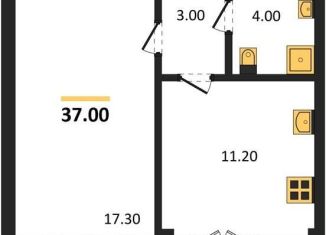 Продаю 1-ком. квартиру, 37 м2, Воронежская область, Цимлянская улица, 10Г