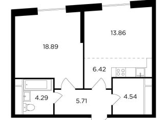 Продажа однокомнатной квартиры, 53.7 м2, Москва, улица Петра Алексеева, 14