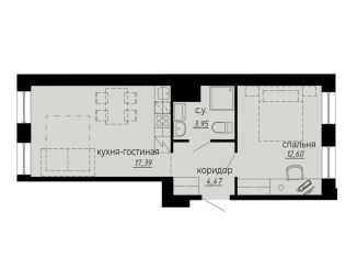 Продаю 1-комнатную квартиру, 38.4 м2, Санкт-Петербург, метро Академическая