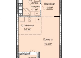 Продам квартиру студию, 30.1 м2, Ижевск