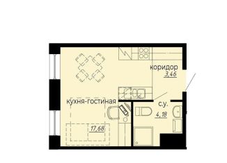 Продается квартира студия, 25.3 м2, Санкт-Петербург, Выборгский район