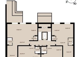 Продается квартира студия, 53 м2, Новосибирск, Садовая улица, 17