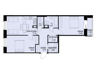 Продаю 2-ком. квартиру, 72.7 м2, Санкт-Петербург