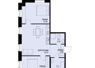 Продаю 2-ком. квартиру, 65.2 м2, Санкт-Петербург, муниципальный округ Светлановское