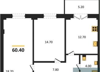 Продам двухкомнатную квартиру, 60.4 м2, Воронеж, Цимлянская улица, 10Г