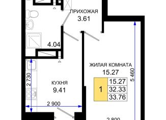 Продам 2-комнатную квартиру, 34 м2, Ростовская область, Элеваторный переулок