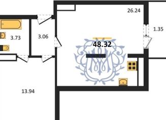 Продаю 1-комнатную квартиру, 48.3 м2, Евпатория