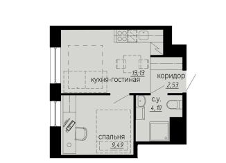 Продаю 1-ком. квартиру, 29.3 м2, Санкт-Петербург, метро Академическая