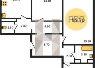 Продаю 3-ком. квартиру, 85.7 м2, Воронежская область