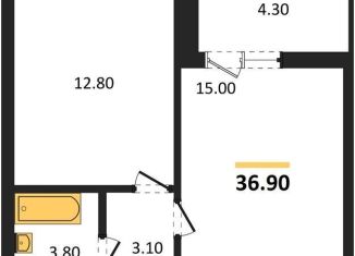 Продается 1-комнатная квартира, 36.9 м2, Воронежская область