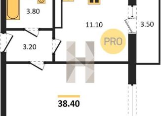 Продам 1-комнатную квартиру, 38.4 м2, Воронежская область