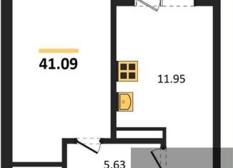 Продается однокомнатная квартира, 41.1 м2, Воронеж, Электросигнальная улица, 9Ак2