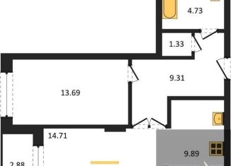 Продам 1-комнатную квартиру, 55.1 м2, Воронеж, улица Теплоэнергетиков, 17к3