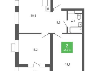 2-ком. квартира на продажу, 64.7 м2, Воронеж