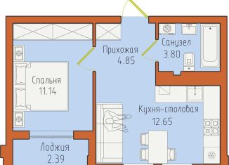 Продажа однокомнатной квартиры, 34.8 м2, Калининградская область