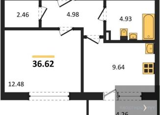 Продается 1-ком. квартира, 36.6 м2, Воронеж