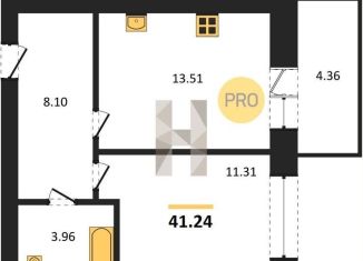 1-ком. квартира на продажу, 41.2 м2, Воронежская область