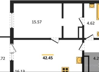 Продается однокомнатная квартира, 42.4 м2, село Новая Усмань