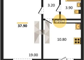 Продам 1-ком. квартиру, 37.9 м2, Воронеж, улица Шидловского, 28