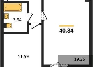 Продажа однокомнатной квартиры, 40.8 м2, Воронежская область