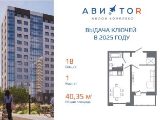 1-комнатная квартира на продажу, 40.4 м2, Иркутская область, жилой комплекс Авиатор, с18