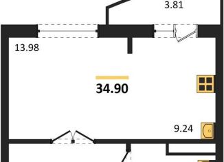 Продается квартира студия, 34.9 м2, Новосибирск, улица Дуси Ковальчук, 242