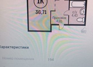 Продажа однокомнатной квартиры, 36.7 м2, рабочий поселок Южный, Южный тракт, 15к1