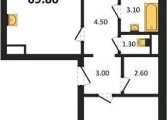 Продается двухкомнатная квартира, 69.8 м2, Воронежская область, улица Фёдора Тютчева, 105