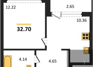 Продам однокомнатную квартиру, 32.7 м2, Воронеж, Ленинградская улица, 29Б