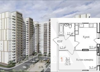 Продаю однокомнатную квартиру, 36.9 м2, Владимир, Фрунзенский район, Добросельская улица, 180