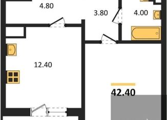 Продаю 1-комнатную квартиру, 42.4 м2, Воронежская область, улица Фёдора Тютчева, 107