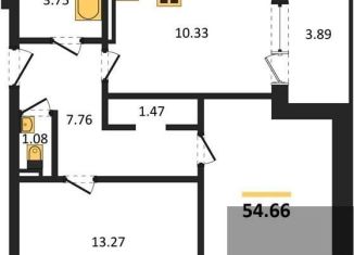 Продажа 2-ком. квартиры, 54.7 м2, Воронежская область