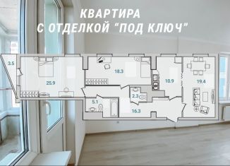 Продается трехкомнатная квартира, 94.2 м2, Санкт-Петербург, улица Руднева, 18