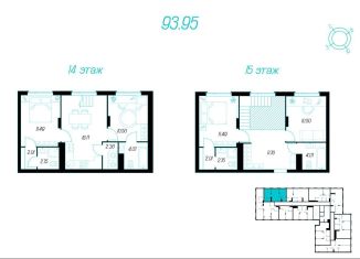 Продаю 4-комнатную квартиру, 94 м2, Тульская область