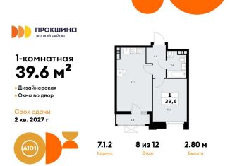 Продается 1-ком. квартира, 39.6 м2, Москва, деревня Николо-Хованское, 3