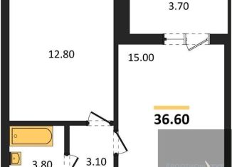 Продаю 1-комнатную квартиру, 36.6 м2, Воронежская область