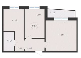 Продается 1-комнатная квартира, 49.5 м2, Челябинская область, улица Молодогвардейцев, 34