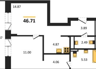 Продажа 1-комнатной квартиры, 46.7 м2, Новосибирск, метро Заельцовская