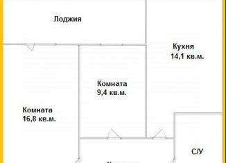 Продам 2-ком. квартиру, 58 м2, посёлок Жилино-1, 1-й квартал, 3