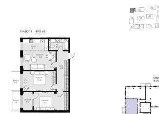 Продаю трехкомнатную квартиру, 87 м2, Дагестан, улица М. Физули, 67