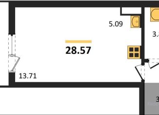 Квартира на продажу студия, 28.6 м2, Воронежская область