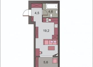 Продажа квартиры студии, 31 м2, Волгоград, улица Владимира Петровского, 4А, Советский район