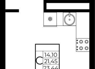 Продажа квартиры студии, 23.4 м2, Краснодарский край, жилой комплекс Европа Клубный Квартал 9, лит1