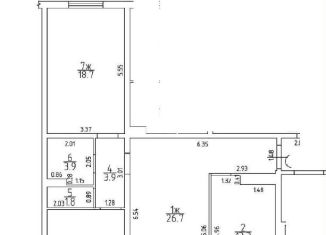 3-комнатная квартира на продажу, 85 м2, Калининградская область, улица Василия Сухомлинского, 1к5