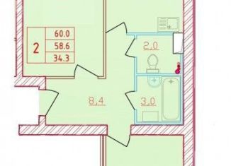 Продажа 2-комнатной квартиры, 60 м2, Всеволожск, Северная улица, 20