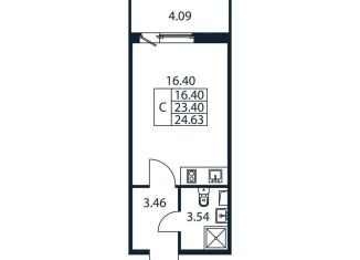 Продается квартира студия, 27.5 м2, Мурино