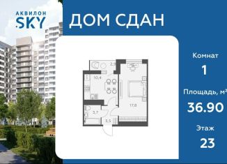 Продам однокомнатную квартиру, 36.9 м2, Санкт-Петербург, Русановская улица, 20к1, Невский район