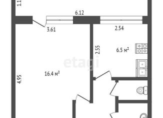 Продается однокомнатная квартира, 29.7 м2, Тюменская область, улица Гагарина, 3