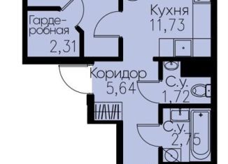 Продажа 2-ком. квартиры, 54.7 м2, Ленинградская область, проспект Строителей, 1к1